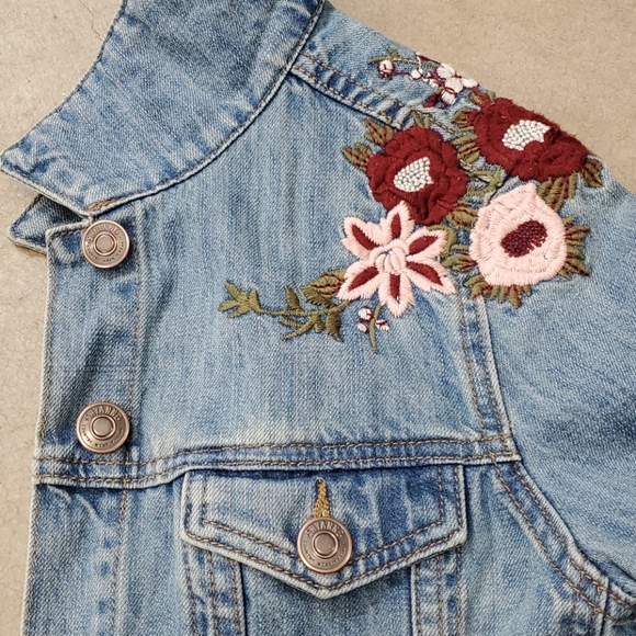 Shyanne Floral Button Down Jean Jacket 100% Cotton - Picture 3 of 7